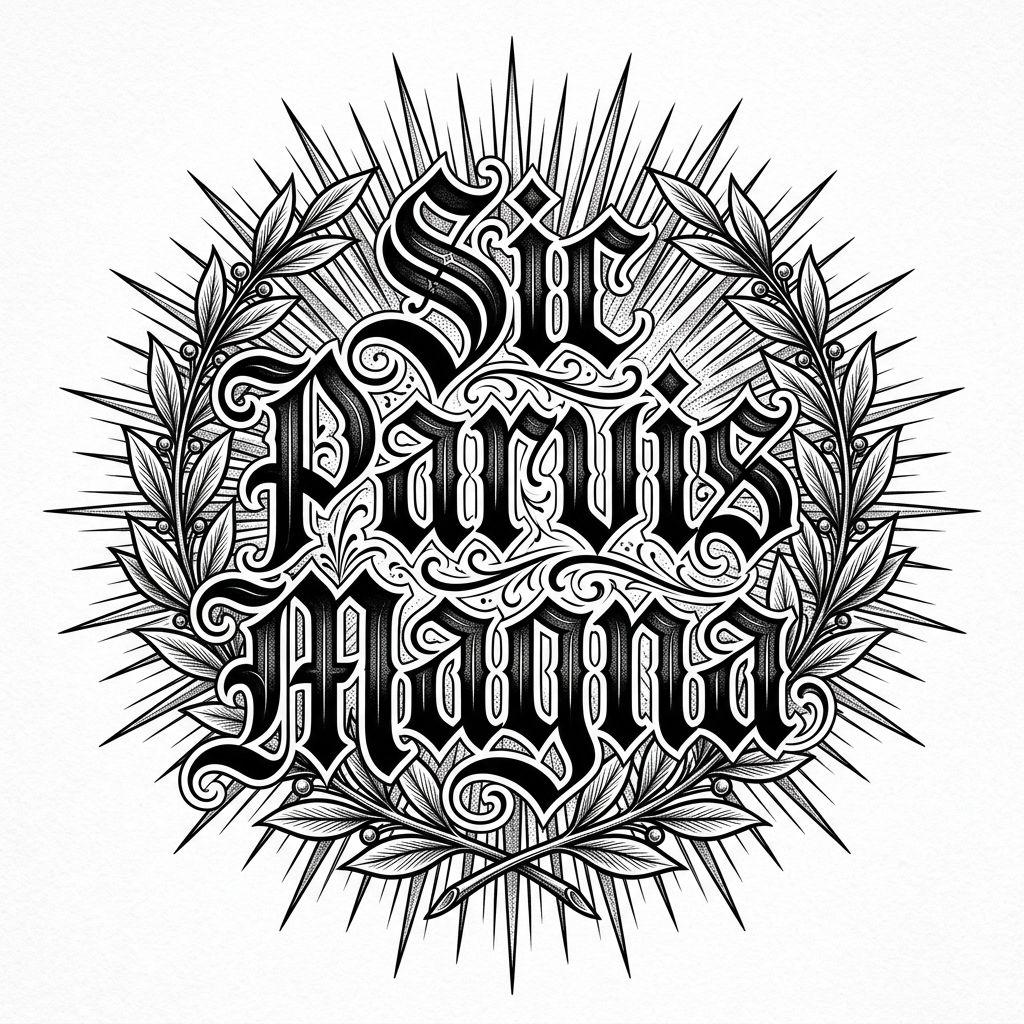 idée tatouage phrase phrase premium artistique, design sur fond blanc