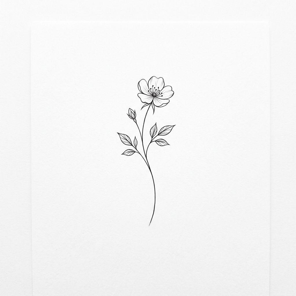 idée tatouage poignet femme petite fleur poignet, design sur fond blanc