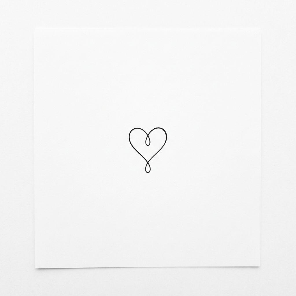 idée tatouage poignet femme cœur minimaliste, design sur fond blanc