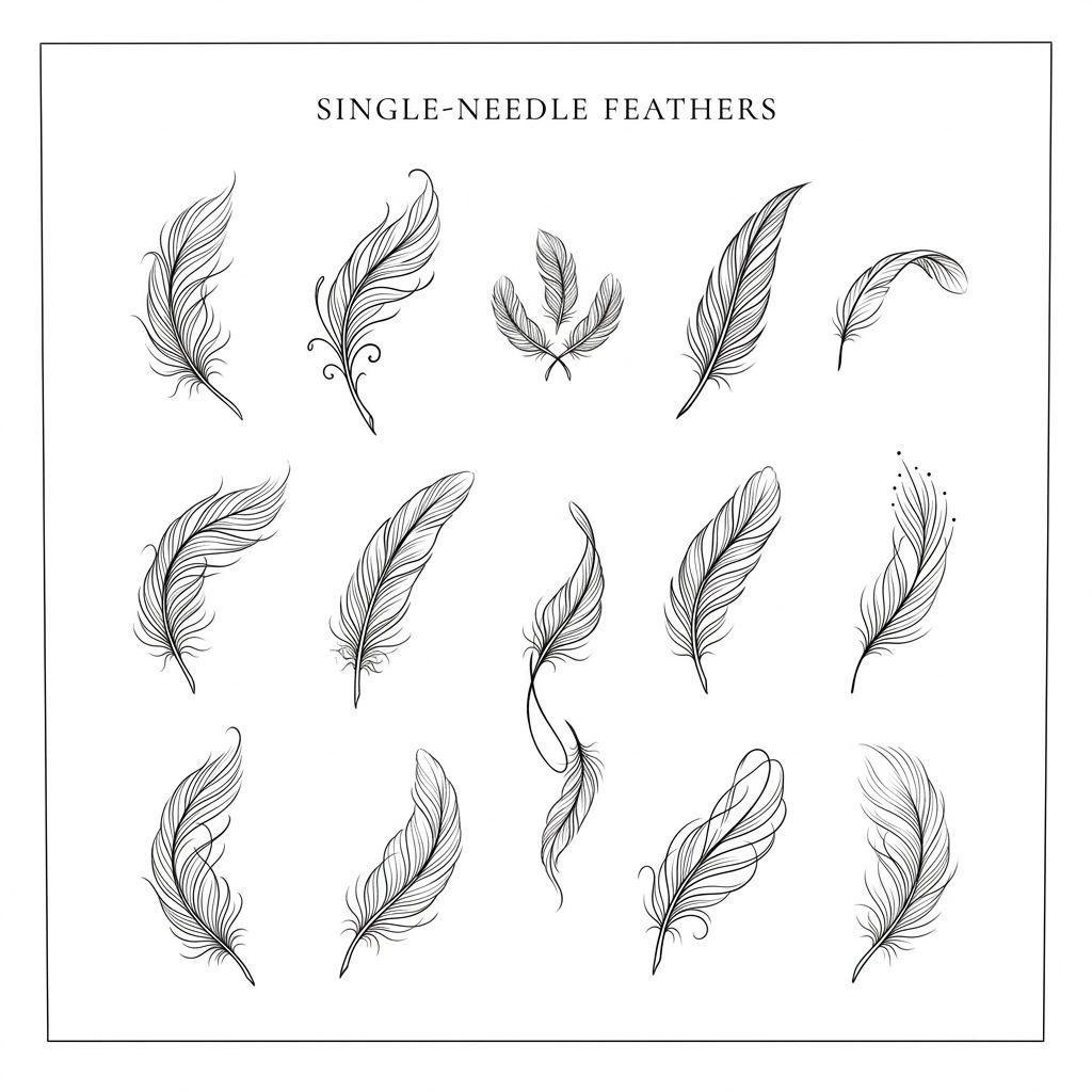 idée tatouage poignet femme plume délicate, design sur fond blanc