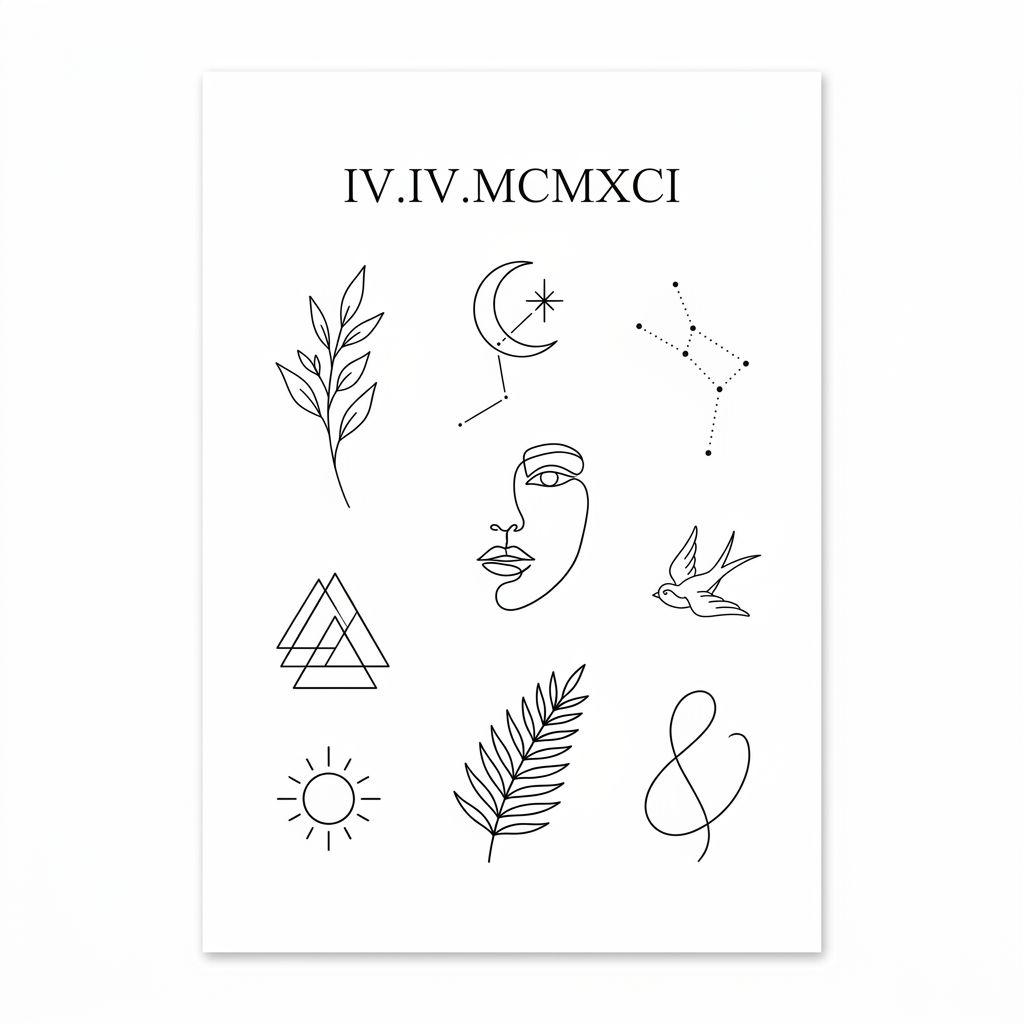 idée tatouage poignet femme date chiffres romains, design sur fond blanc