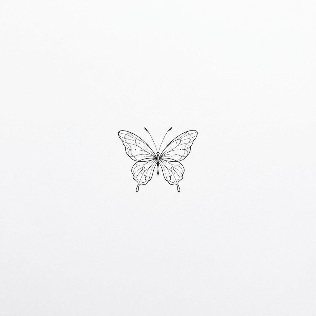 idée tatouage poignet femme papillon minuscule, design sur fond blanc