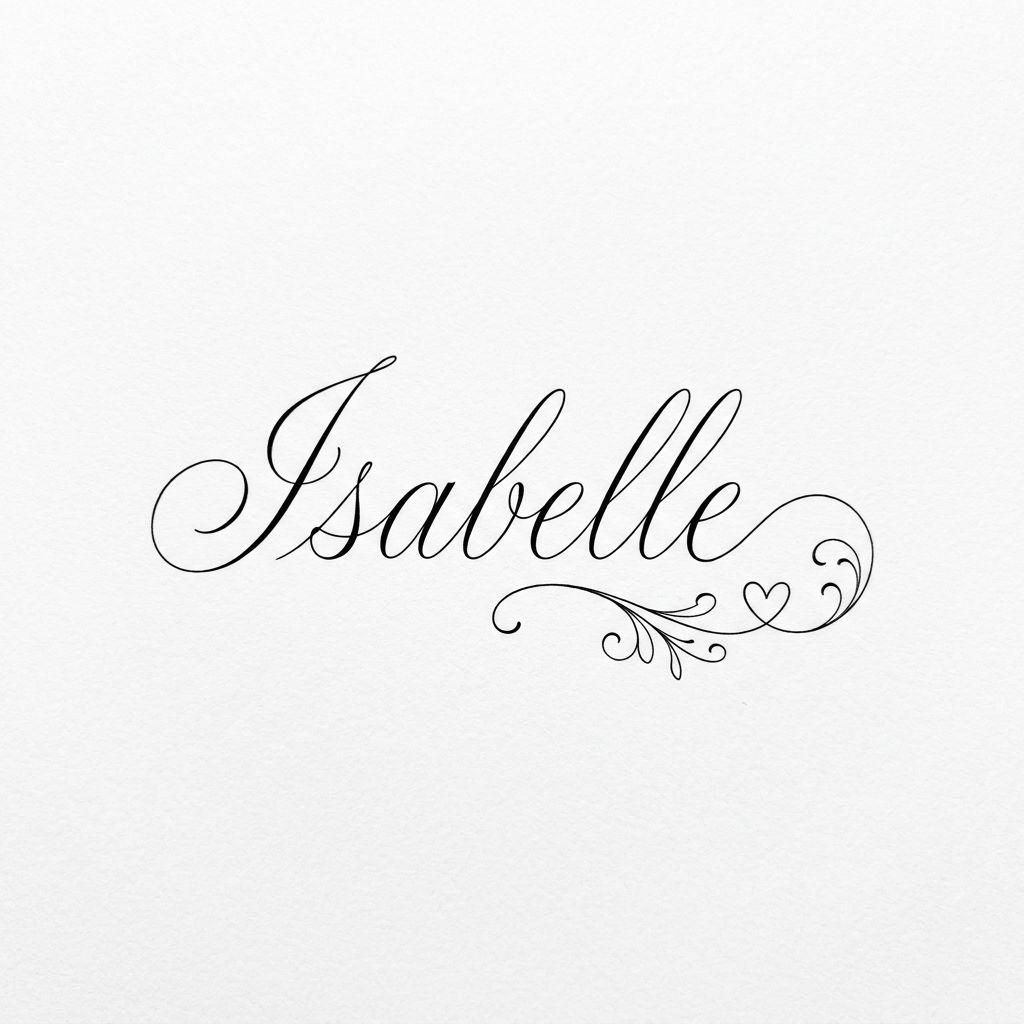 idée tatouage prénom prénom fine line cursive, design sur fond blanc