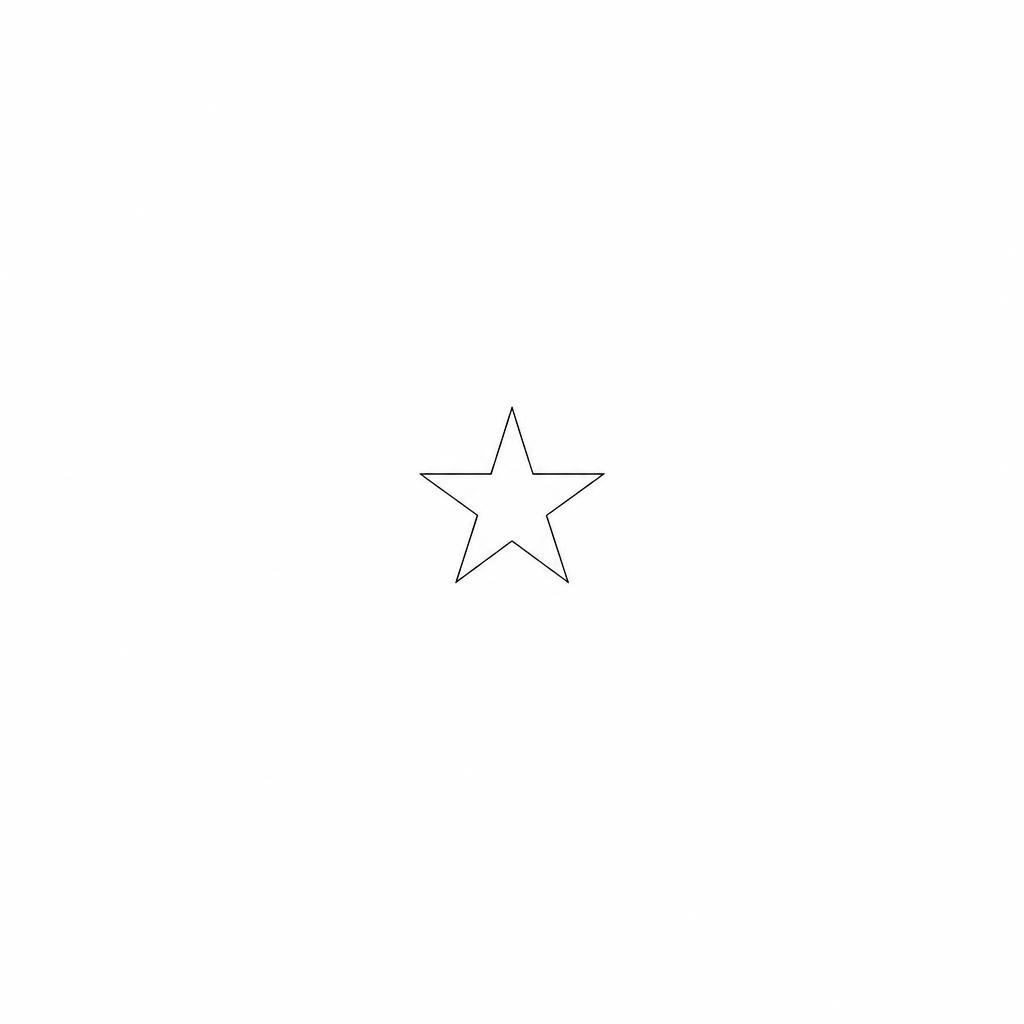 idée tatouage simple étoile fine line, design sur fond blanc