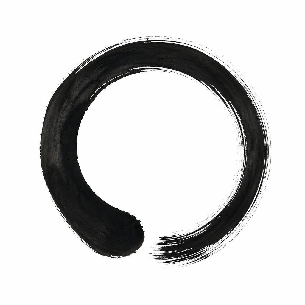 idée tatouage simple symbole zen japonais, design sur fond blanc