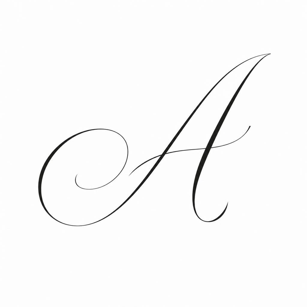 idée tatouage simple lettrage initiale simple, design sur fond blanc