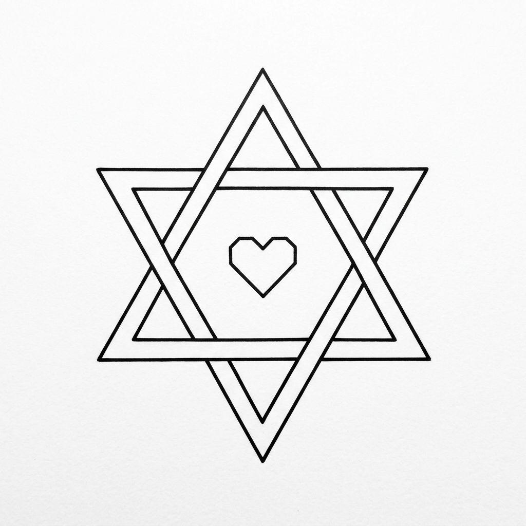 idée tatouage sœurs deux triangles géométriques, design sur fond blanc