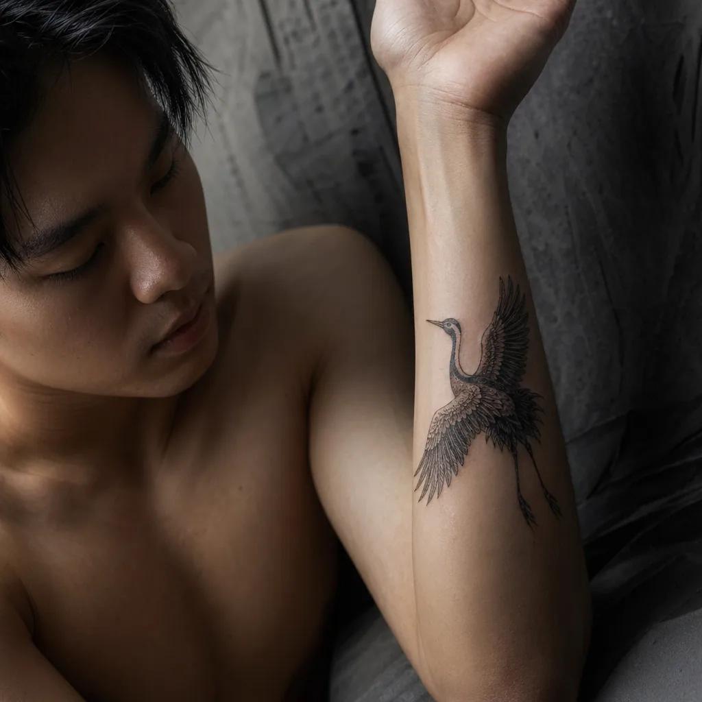 idée tatouage avant-bras homme crâne masculin, photo réaliste sur peau