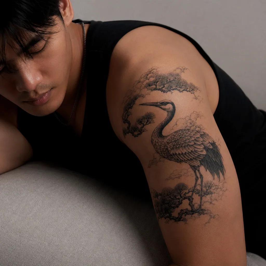 idée tatouage bras homme crâne ornemental masculin, photo réaliste sur peau