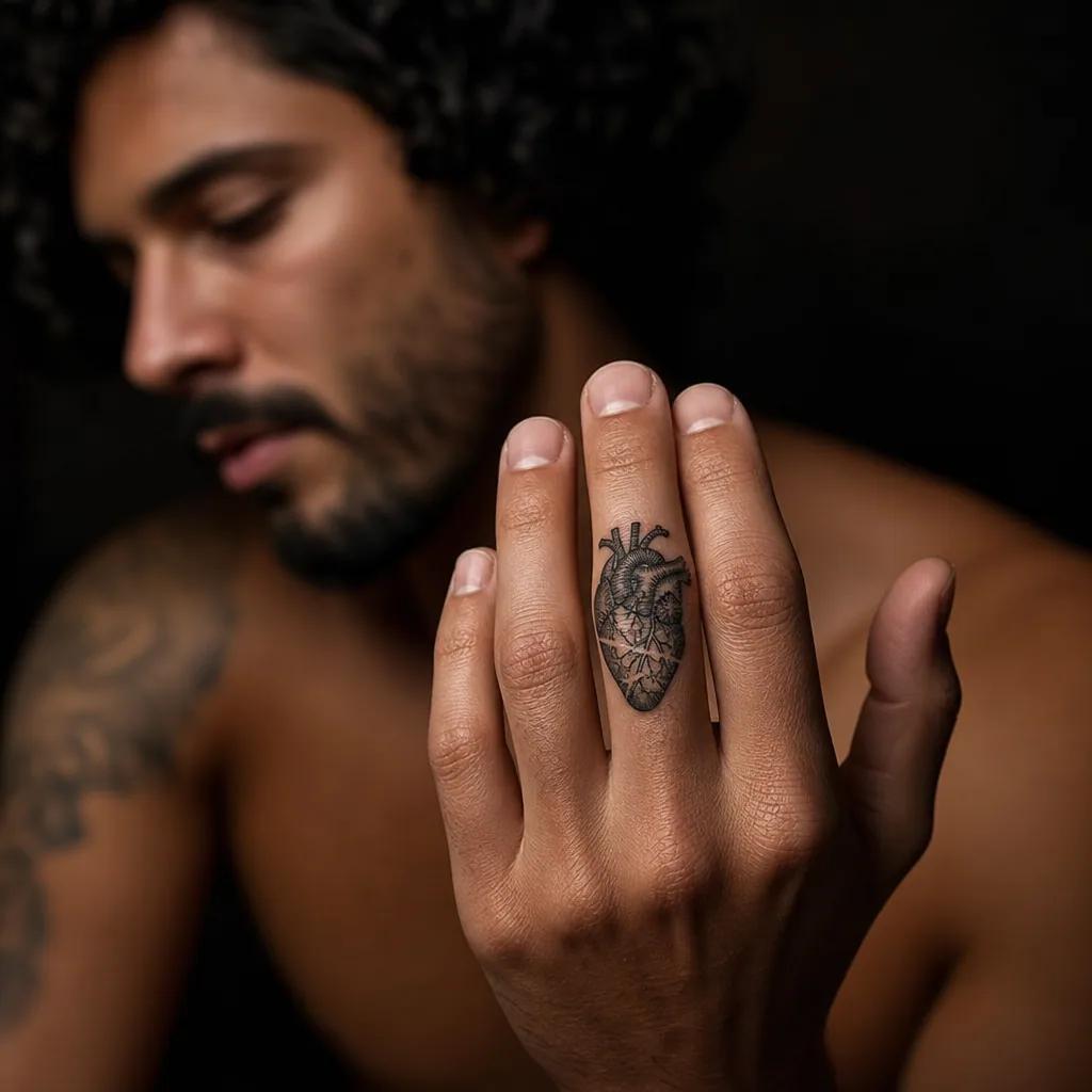 idée tatouage coeur coeur japonais kintsugi, photo réaliste sur peau