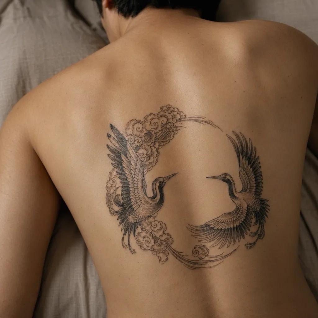 idée tatouage commun crânes complémentaires, photo réaliste sur peau