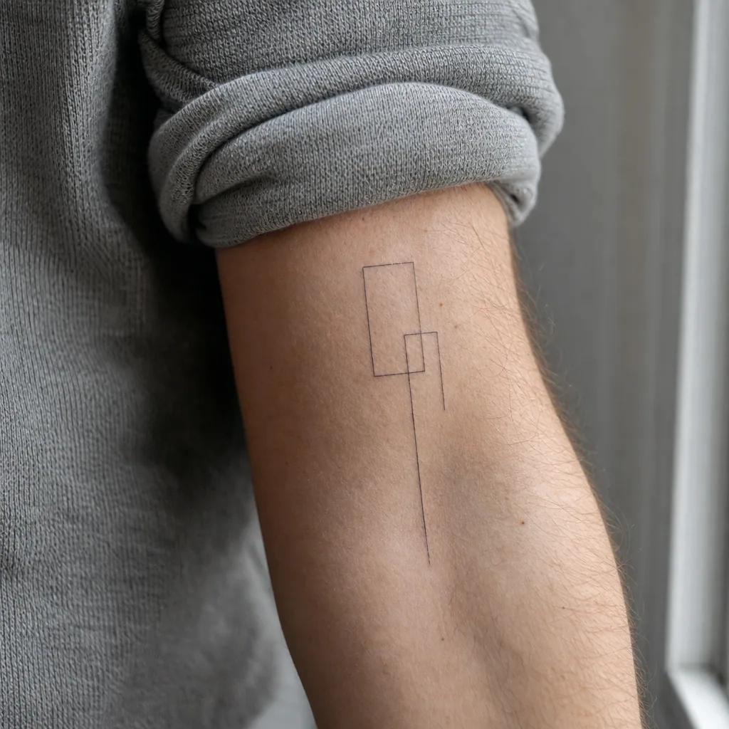 idée tatouage cover recouvrement minimaliste léger, photo réaliste sur peau