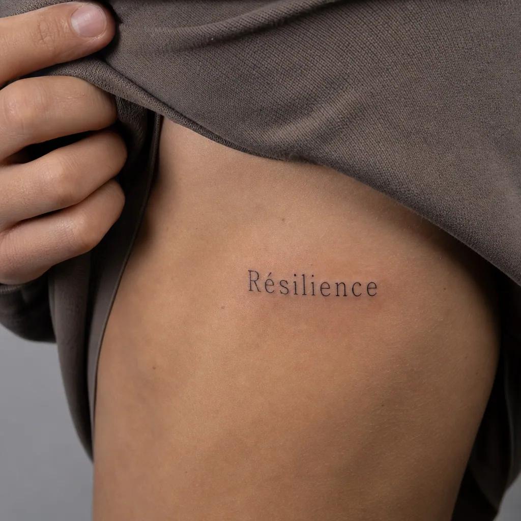 idée tatouage écriture script fine line délicat, photo réaliste sur peau