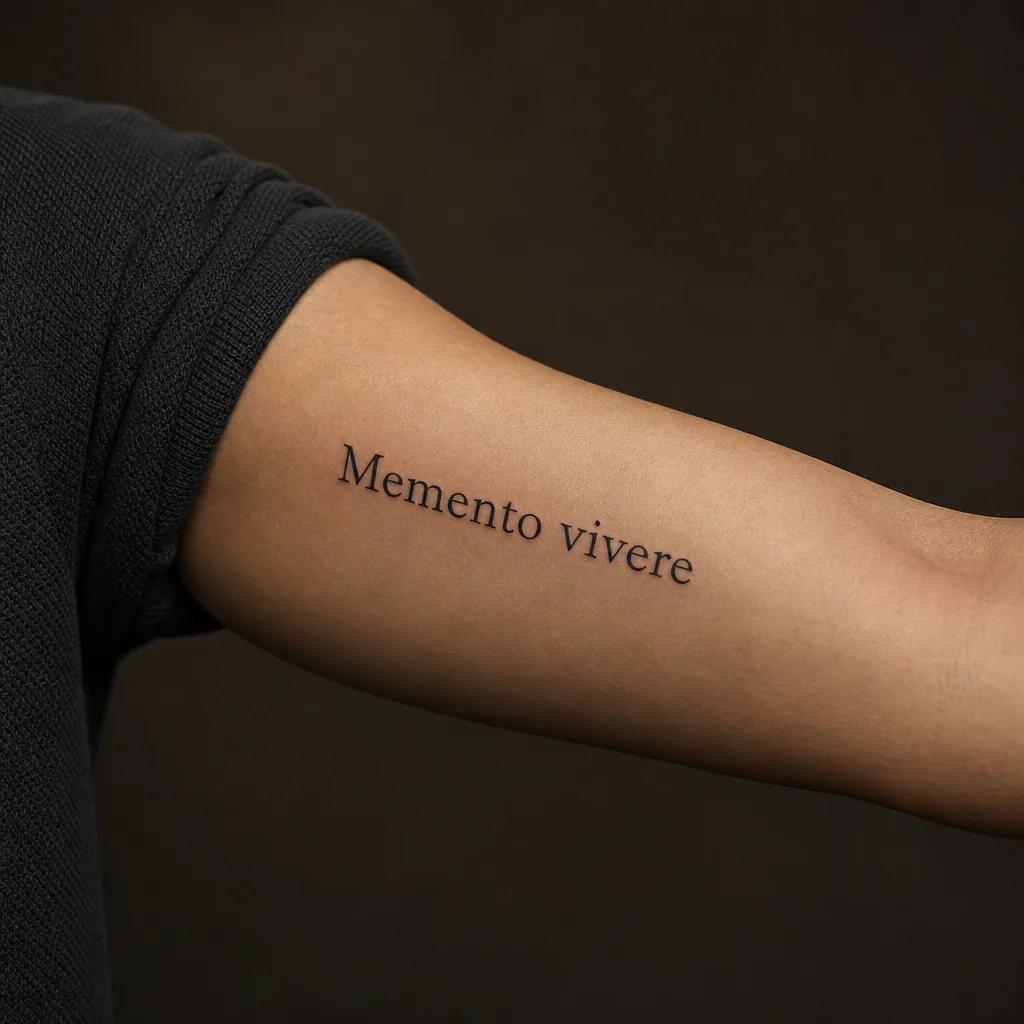 idée tatouage écriture typographie géométrique structurée, photo réaliste sur peau