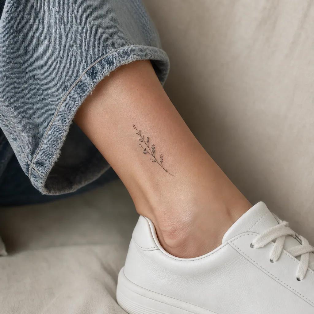 idée tatouage femme discret bijou ornemental fin, photo réaliste sur peau