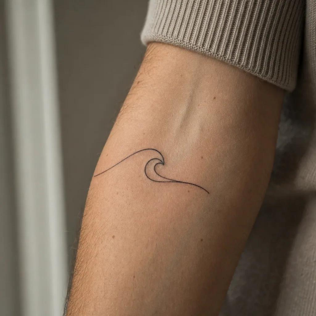 idée tatouage flash flash single-line minimaliste, photo réaliste sur peau