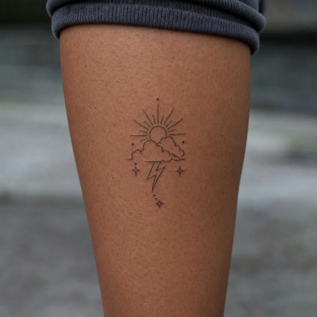 idée tatouage flash flash fine line délicat, photo réaliste sur peau