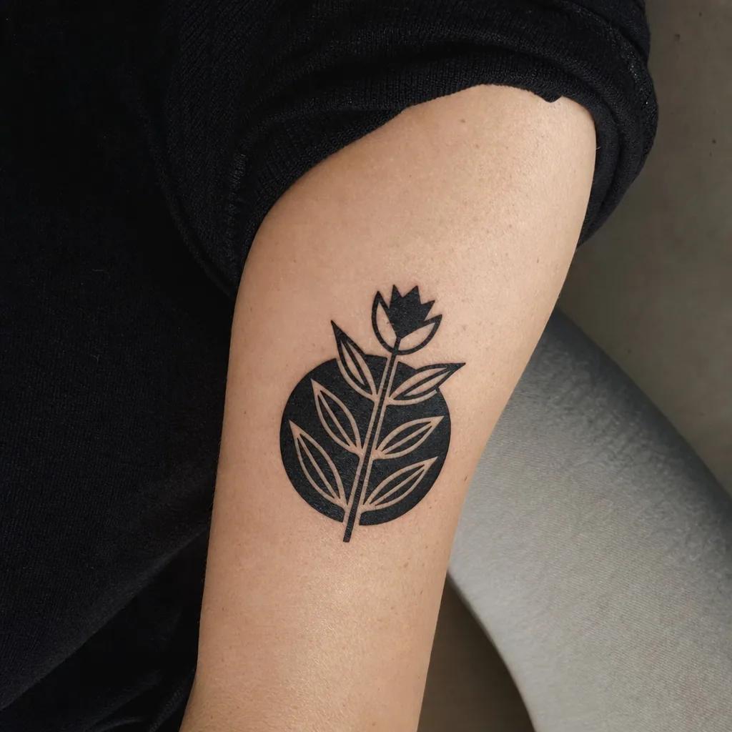 idée tatouage flash flash blackwork graphique, photo réaliste sur peau