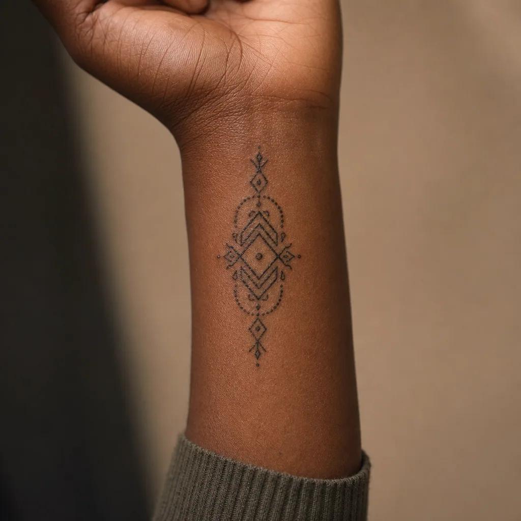 idée tatouage flash flash géométrique structuré, photo réaliste sur peau