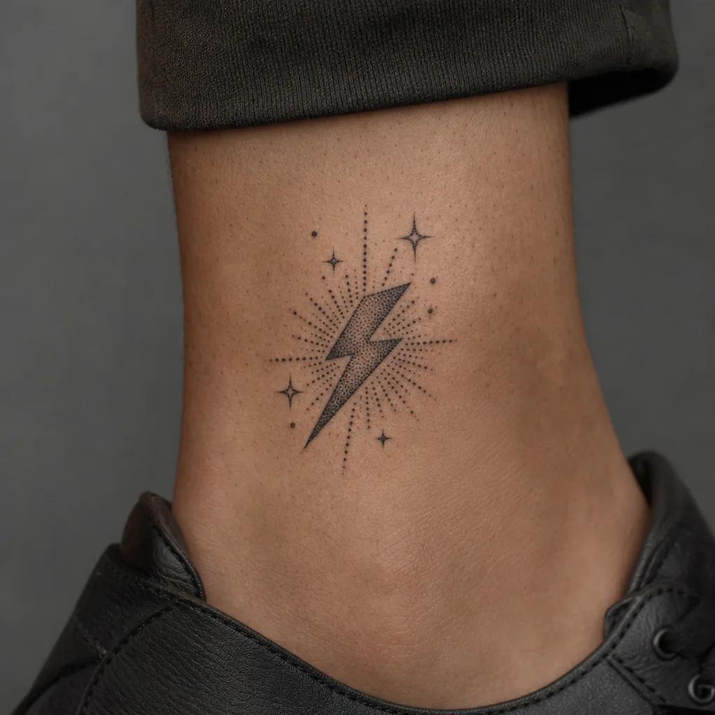 idée tatouage flash flash dotwork pointillé, photo réaliste sur peau