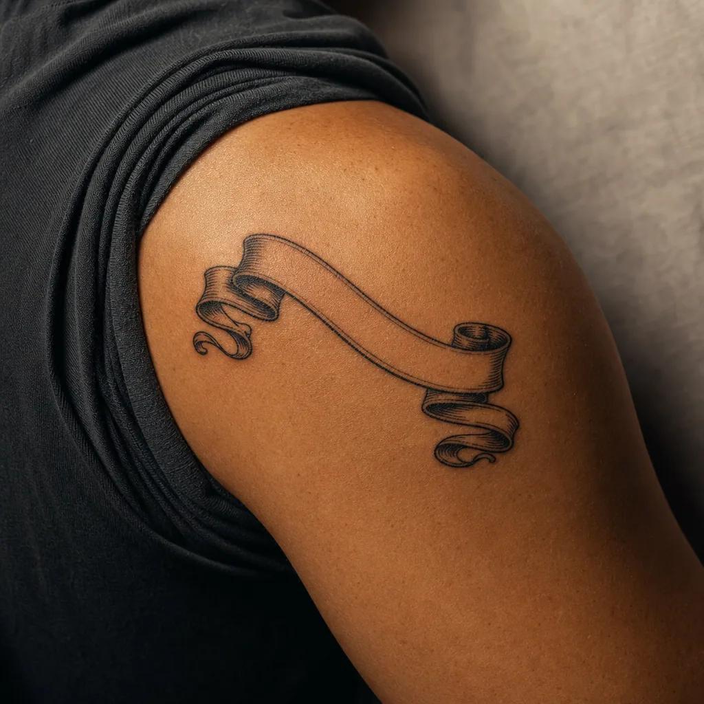 idée tatouage flash flash lettrage bannière, photo réaliste sur peau