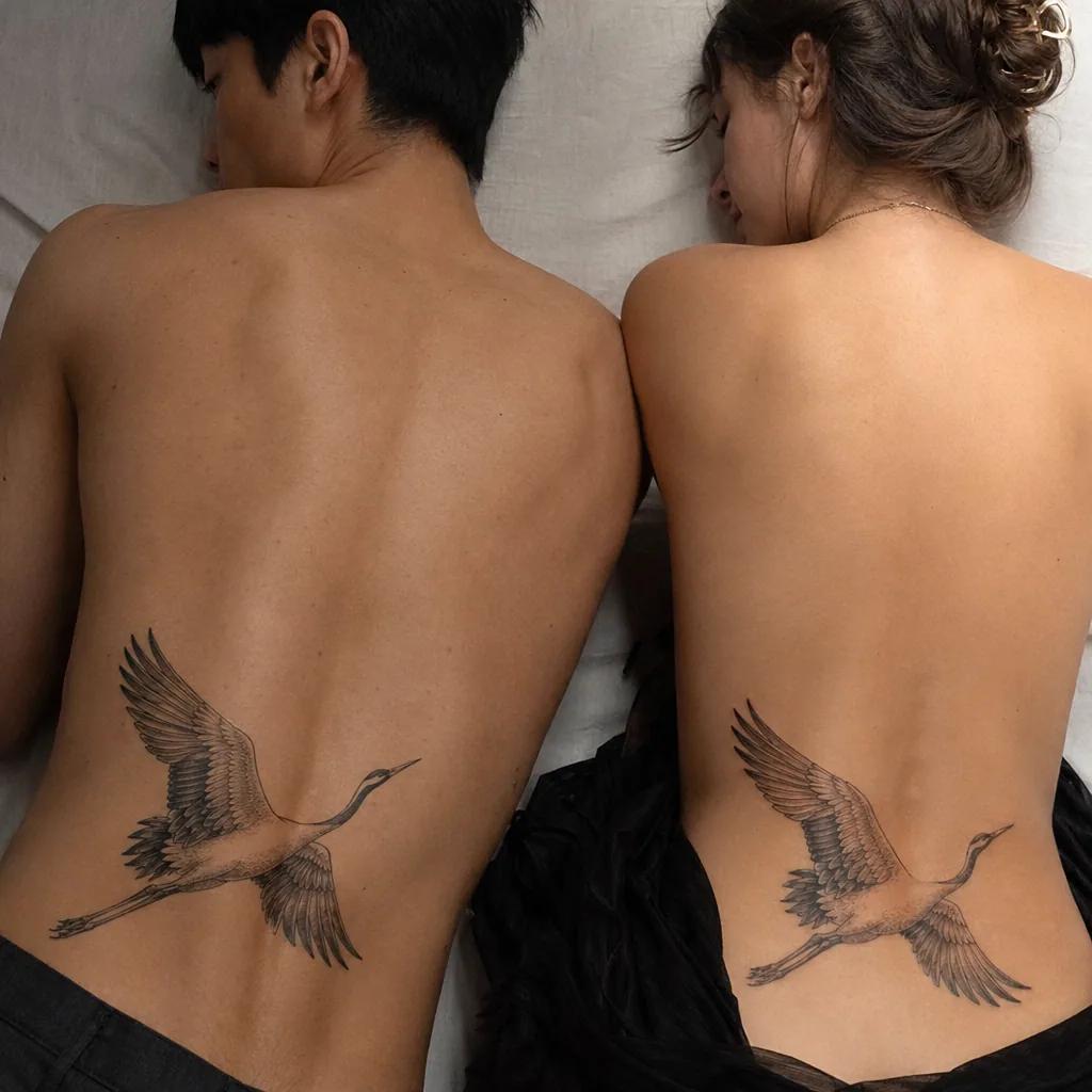 idée tatouage frère et sœur crânes complémentaires, photo réaliste sur peau