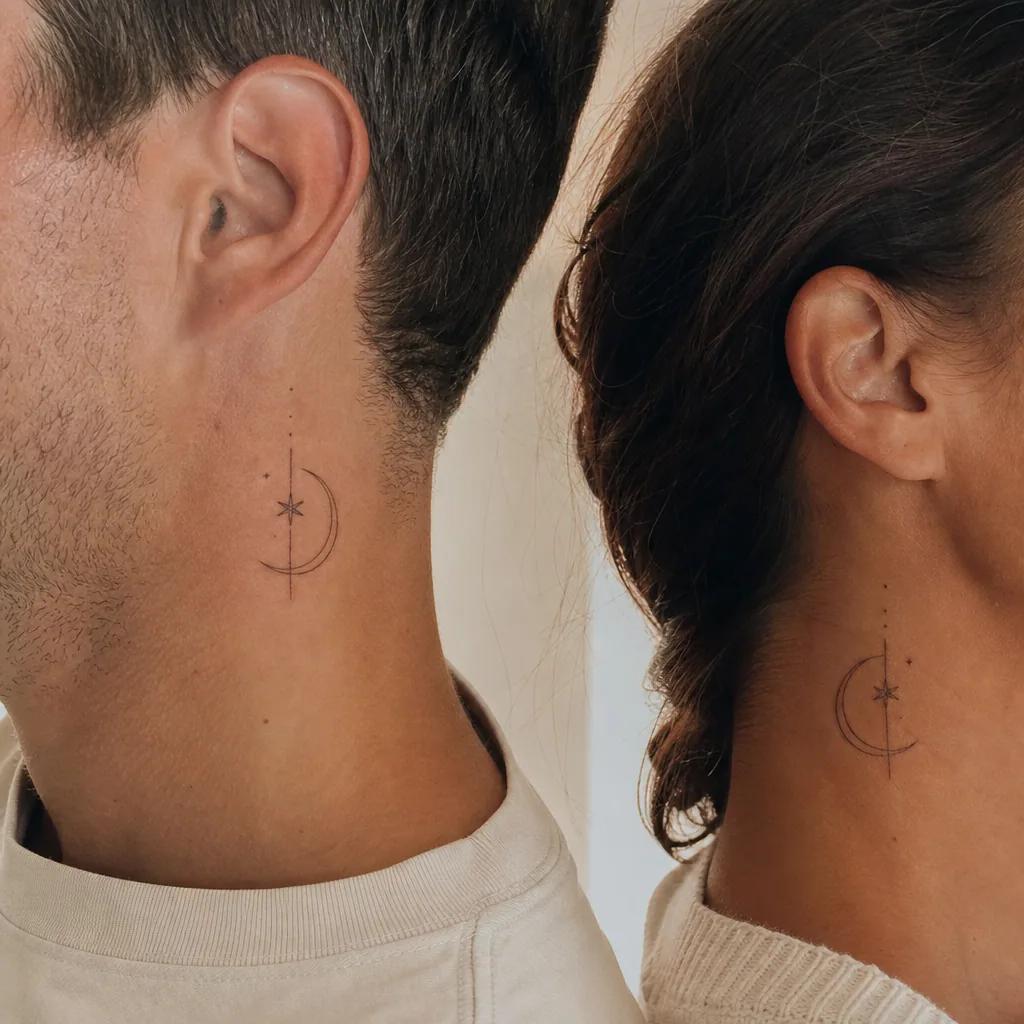 idée tatouage frère et sœur clés fine line, photo réaliste sur peau