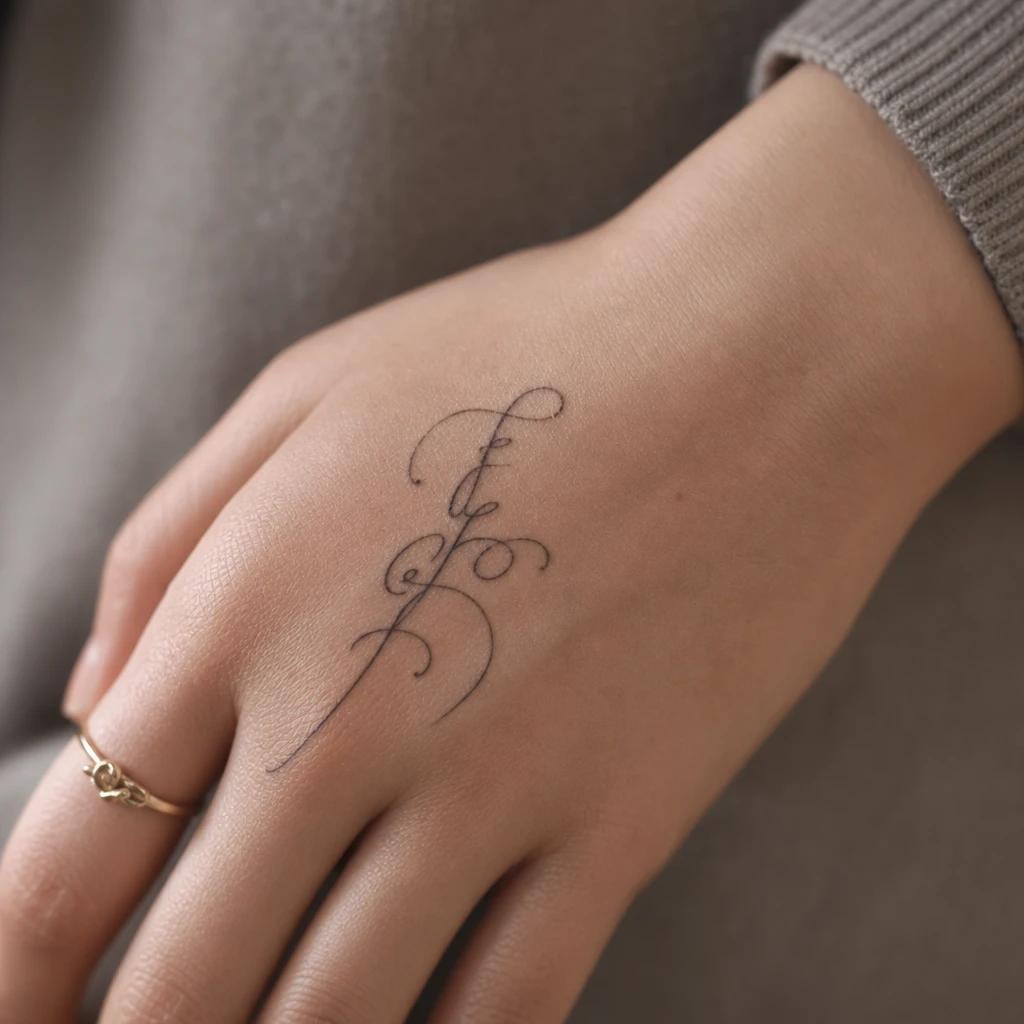 idée tatouage main femme lettrage poétique, photo réaliste sur peau