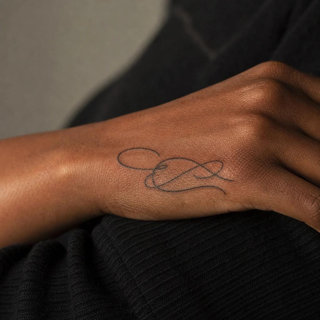 idée tatouage main femme lettrage poétique, photo réaliste sur peau