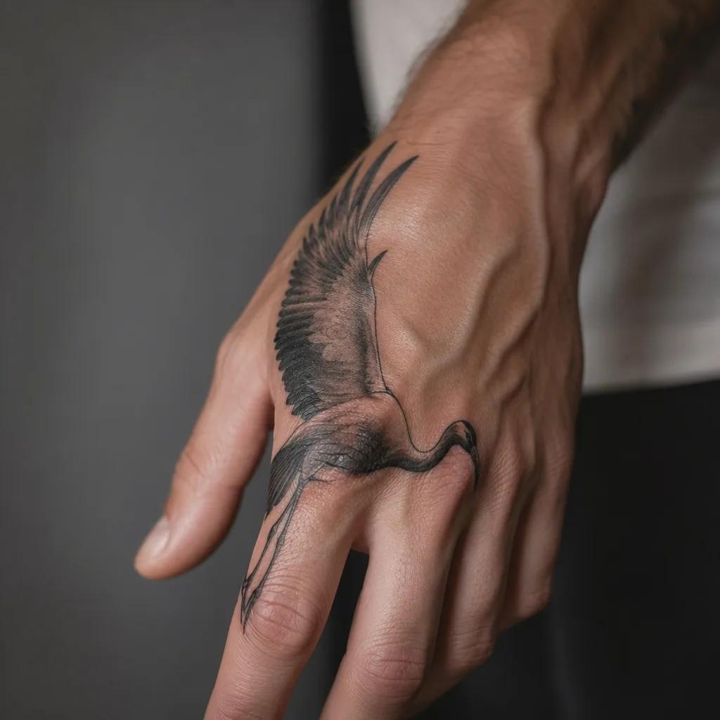 idée tatouage main homme crâne réaliste, photo réaliste sur peau