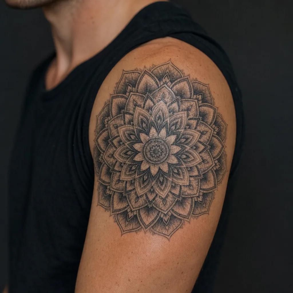idée tatouage mandala micro-realism mandala, photo réaliste sur peau