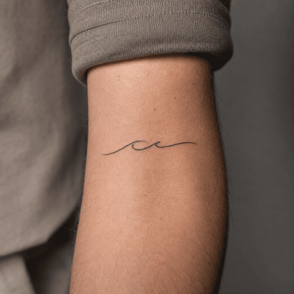 idée tatouage minimaliste minimaliste mot court, photo réaliste sur peau