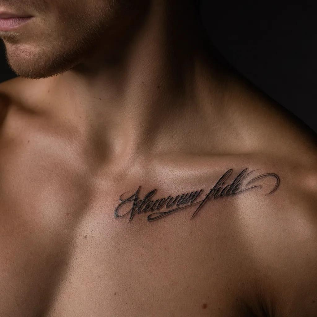 idée tatouage phrase lettrage réaliste 3d, photo réaliste sur peau