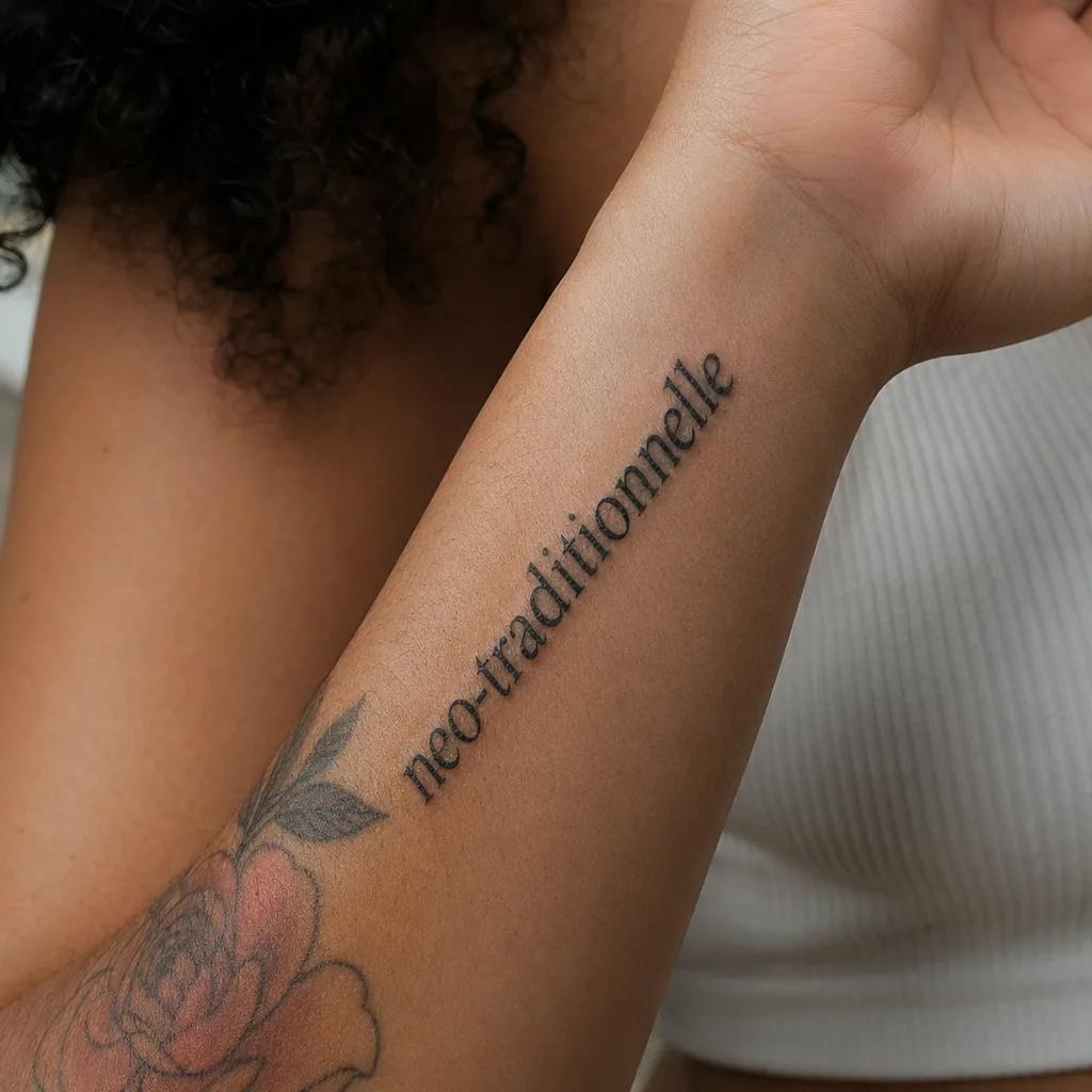 Idée tatouage phrase, photo sur peau