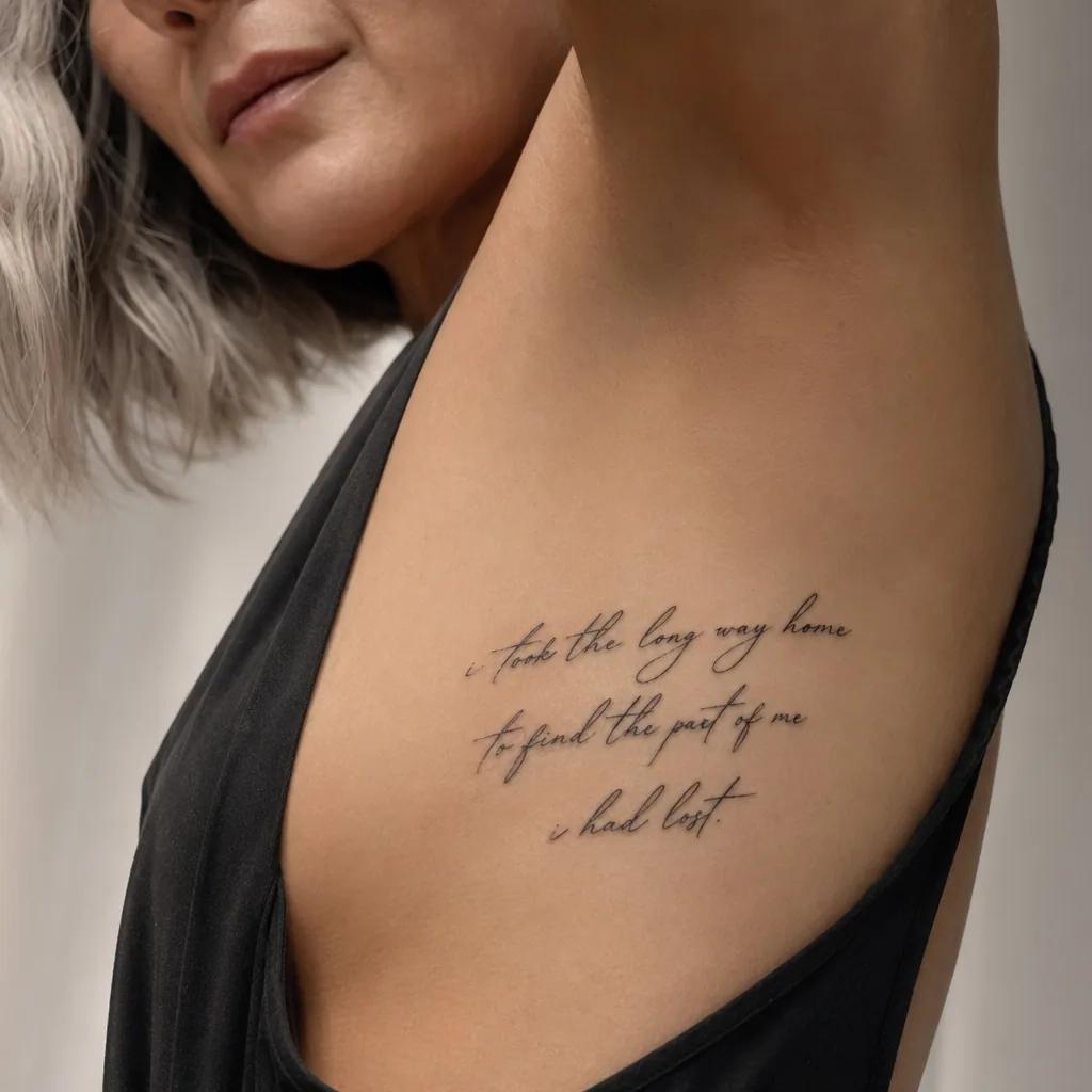 idée tatouage phrase patchwork phrase flash, photo réaliste sur peau