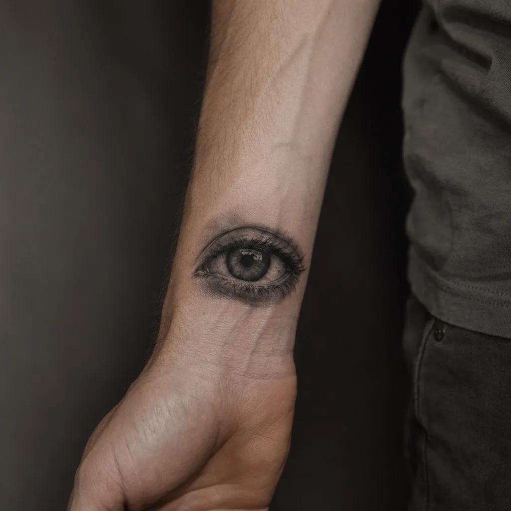 Tatouage simulé au poignet avant le rendez-vous tatoueur, rendu sur peau