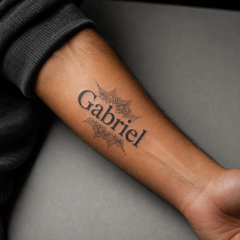 idée tatouage prénom prénom spirituel mandala, photo réaliste sur peau