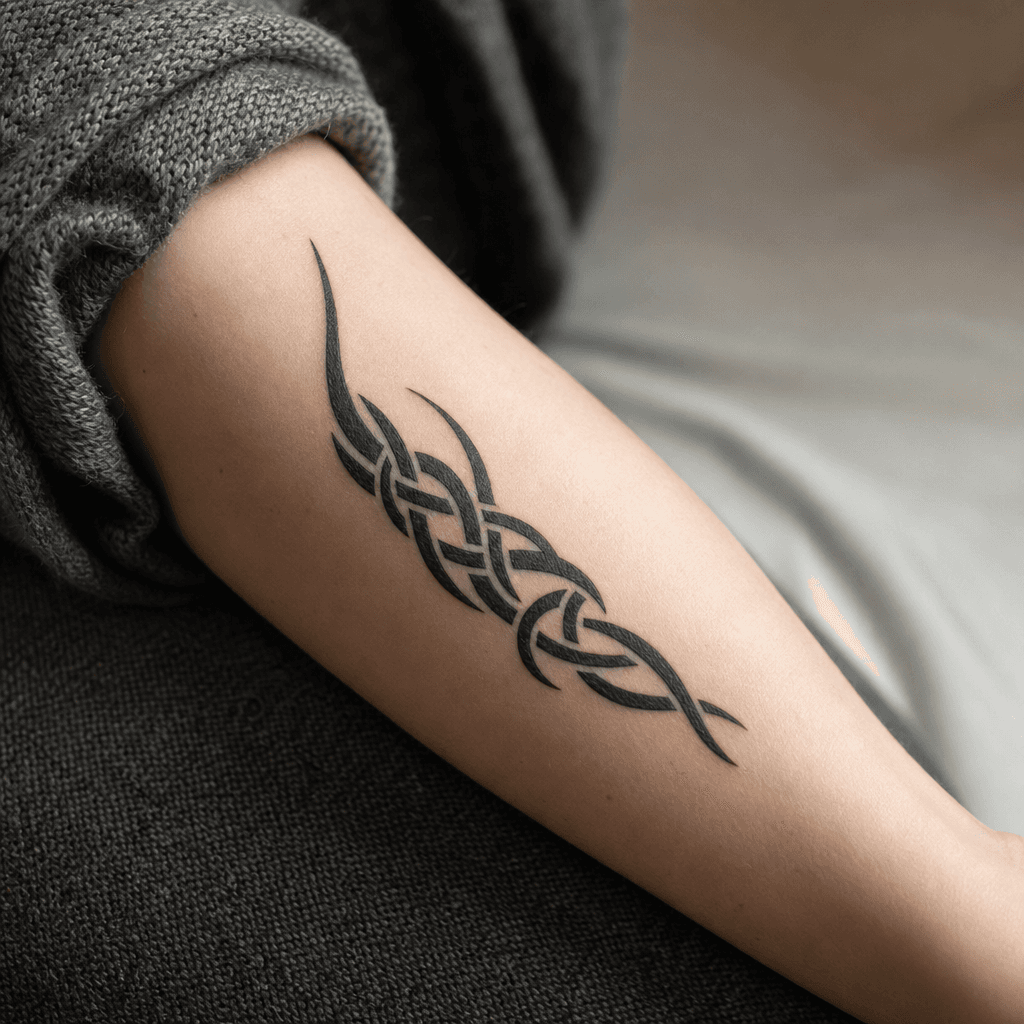 idée tatouage tribal celtic tribal, photo réaliste sur peau