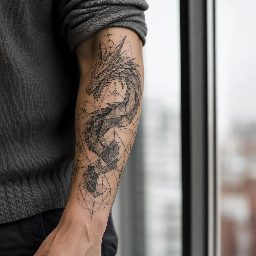 Dragon geometrique moderne