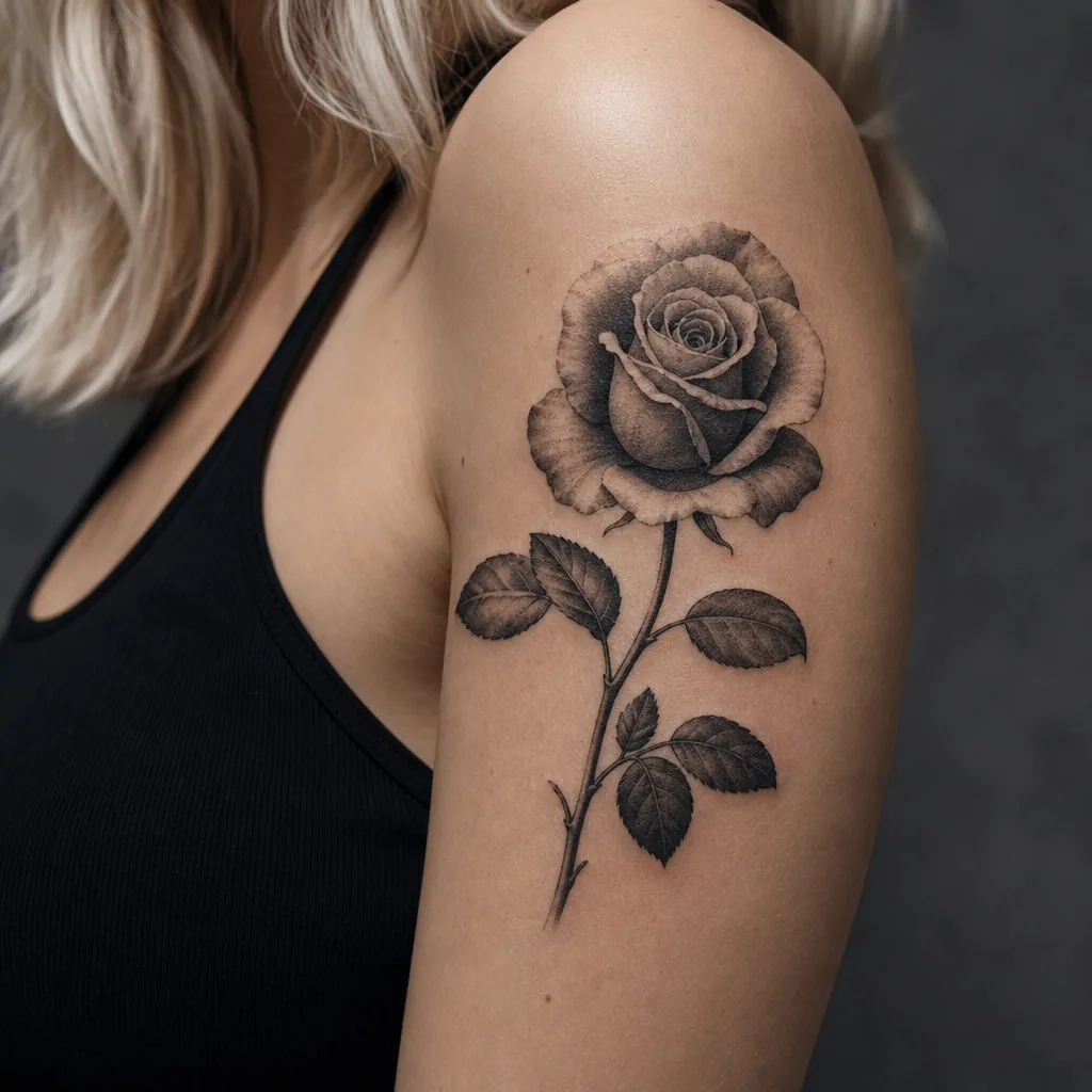 Rose realiste botanique