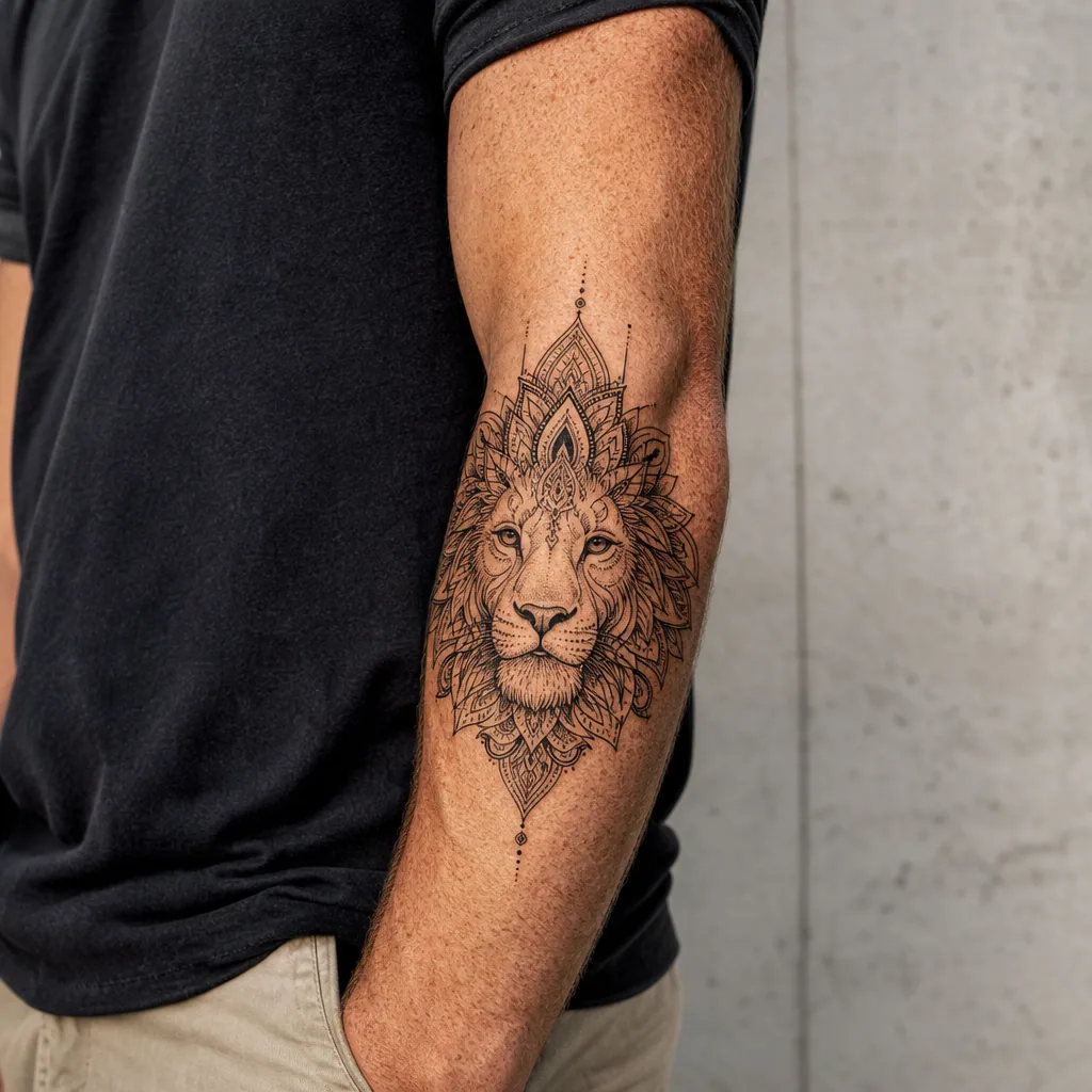 Mandala lion ornemental