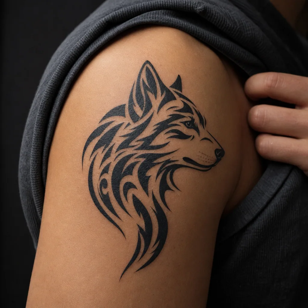 Loup tribal moderne