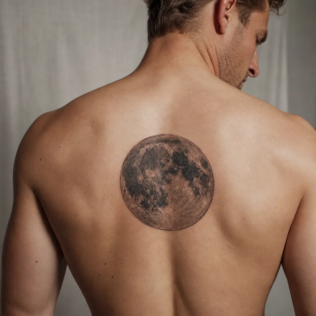 Pleine lune realiste crateres