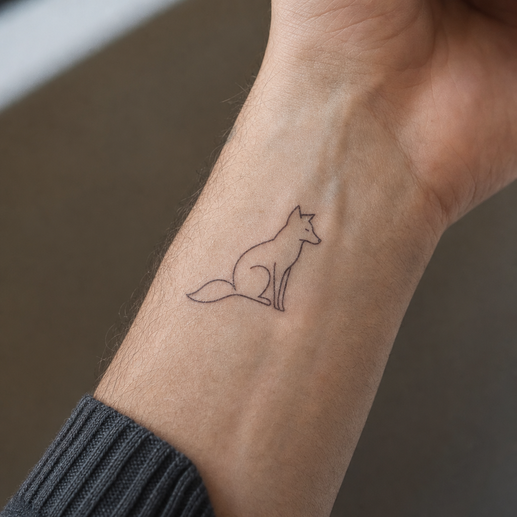Minimaliste single-line animal
