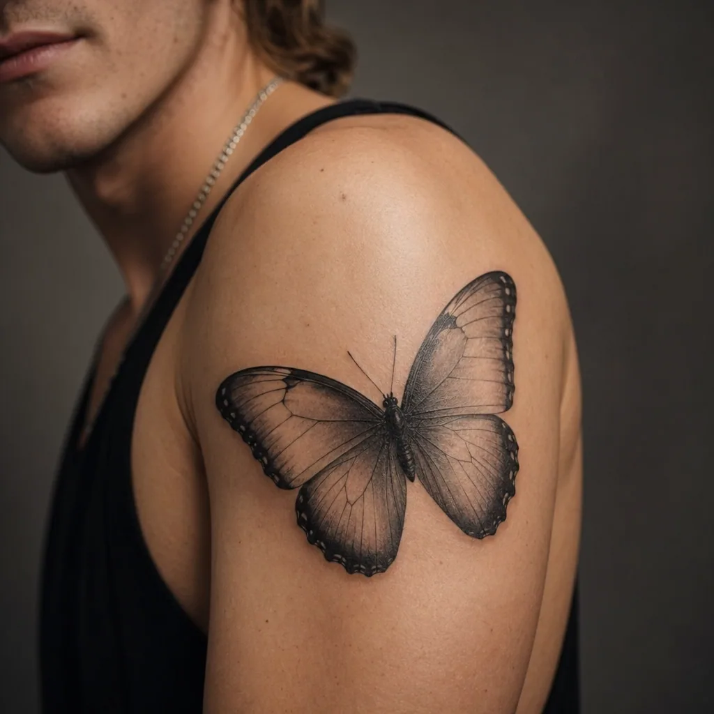 Papillon morpho realiste