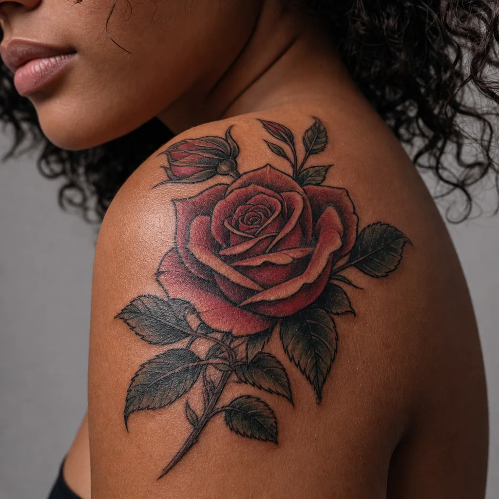 Rose néo-traditionnelle